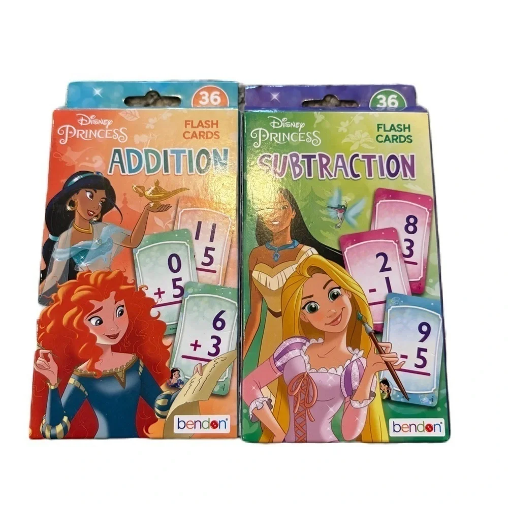 Disney Princess Flash Cards Set - Addition & Subtraction NEW Pocahontas Jasmine